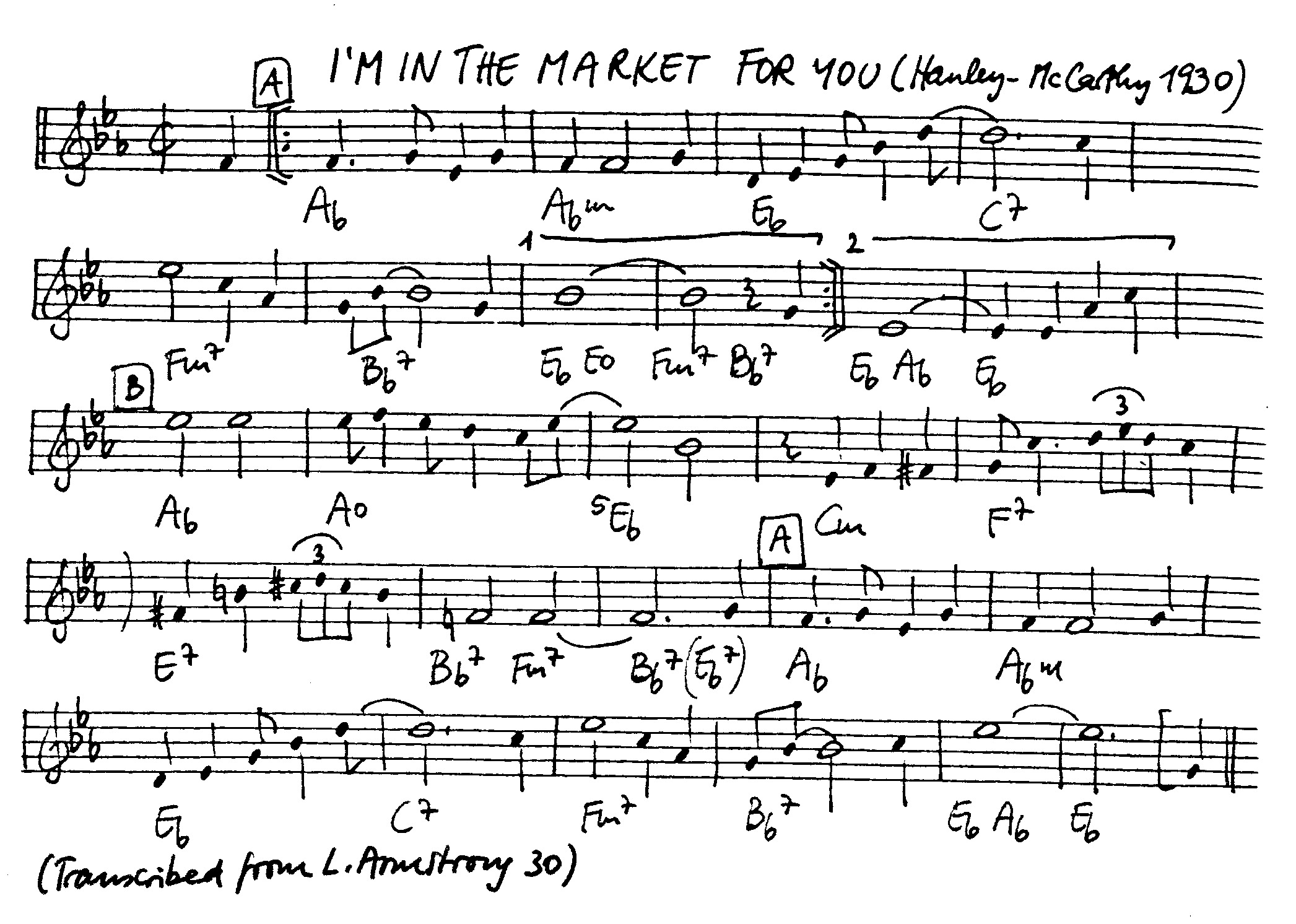 i'm in the market leadsheet – book us for your next 20s or gatsby event